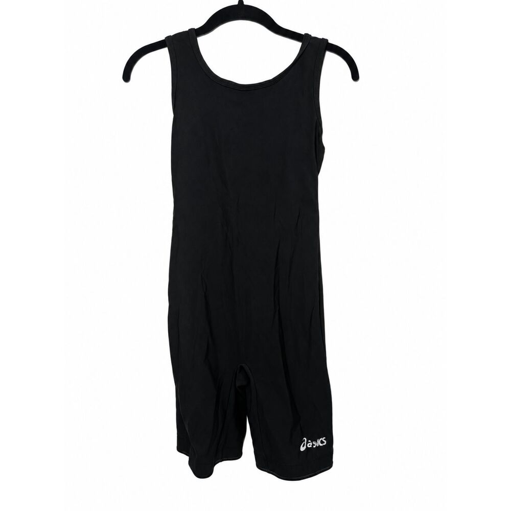 ASICS Women’s Wrestling Singlet Black Size M Made in USA Compression Uniform